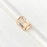 4.11 ct Peach Sapphire Radiant Cut Natural Unheated