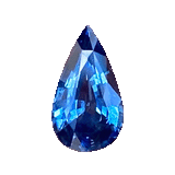 1.53 ct Pear Blue Sapphire Natural Unheated