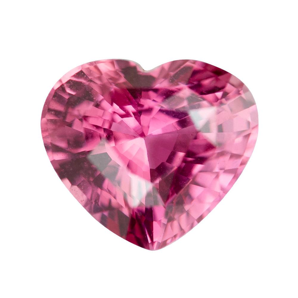 2.58 ct Vivid Pink Sapphire Heart GIA Certified Heated