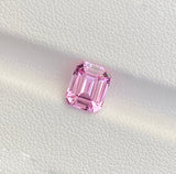 2.05 ct Pink Peach Sapphire Emerald Cut Natural Heated