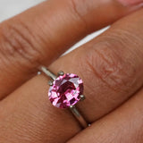 2.10 ct Vivid Pink Oval Cut Sapphire Heated Madagascar