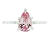Pear Pink Sapphire Diamond Ring