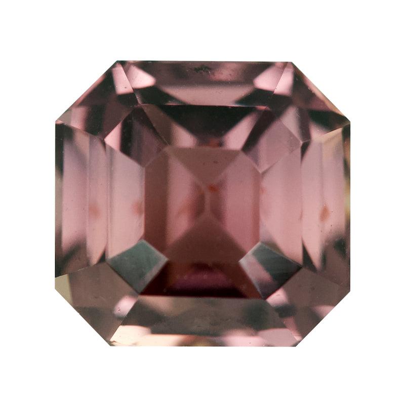 2.03 ct Plum Colour Shift Sapphire Square Emerald Cut Natural Unheated