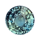 2.52 ct Round Greenish Blue Natural Sapphire Certified Unheated