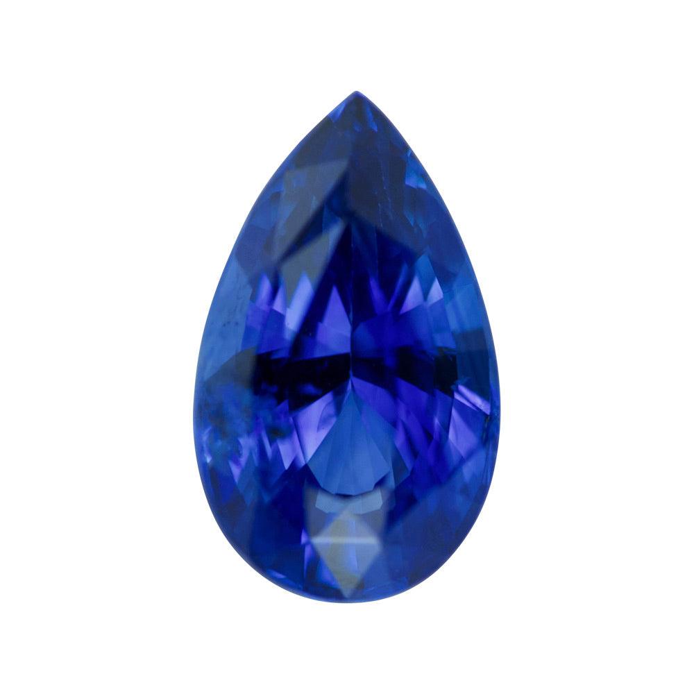 1.65 ct Royal Blue Sapphire Pear Shape Natural Heated Gems