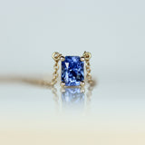 Blue Sapphire Pendant in Yellow Gold