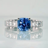Cornflower Blue Sapphire Platinum Ring