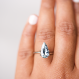 3.09 ct Seafoam Green Sapphire Pear Natural Unheated