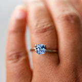 1.56 ct Vivid Sky Blue Sapphire Radiant Cut Natural Heated