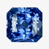 2.99 ct Cornflower Blue Sapphire Square Radiant Cut Unheated Ceylon