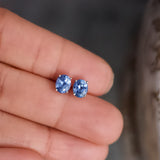 Cornflower Blue Sapphire Stud Earrings