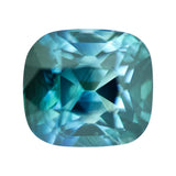 1.57 ct Teal Sapphire Cushion Shape Natural Unheated Gems