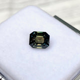 2.82 ct Teal Sapphire Emerald Cut Natural Unheated