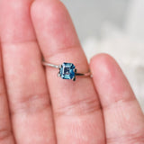 1.13 ct Teal Sapphire Emerald Cut Natural Unheated