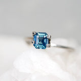 1.13 ct Teal Sapphire Emerald Cut Natural Unheated