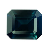 5.05 ct Teal Sapphire Emerald Cut Natural Unheated