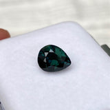 3.05 ct Teal Green Sapphire Pear Natural Unheated