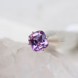 2.11 ct Purple Pink Sapphire Cushion Unheated Ceylon