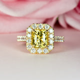 Unheated Yellow Sapphire Yellow Gold Engagement Ring