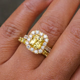 Unheated Yellow Sapphire Yellow Gold Engagement Ring