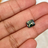 2.11 ct Green Emerald Cut Sapphire Unheated Madagascar