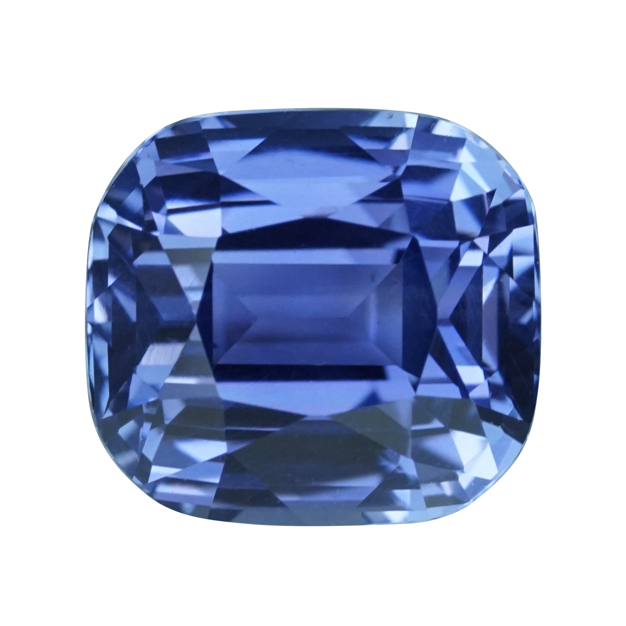 2.05 ct Blue Violet Sapphire Cushion Cut Unheated Ceylon