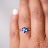 2.08 ct Vivid Cornflower Blue Sapphire Radiant Cut Natural Unheated