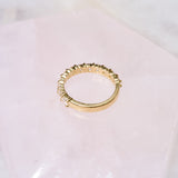 Three Quarter Circle Diamond Band Yellow Gold