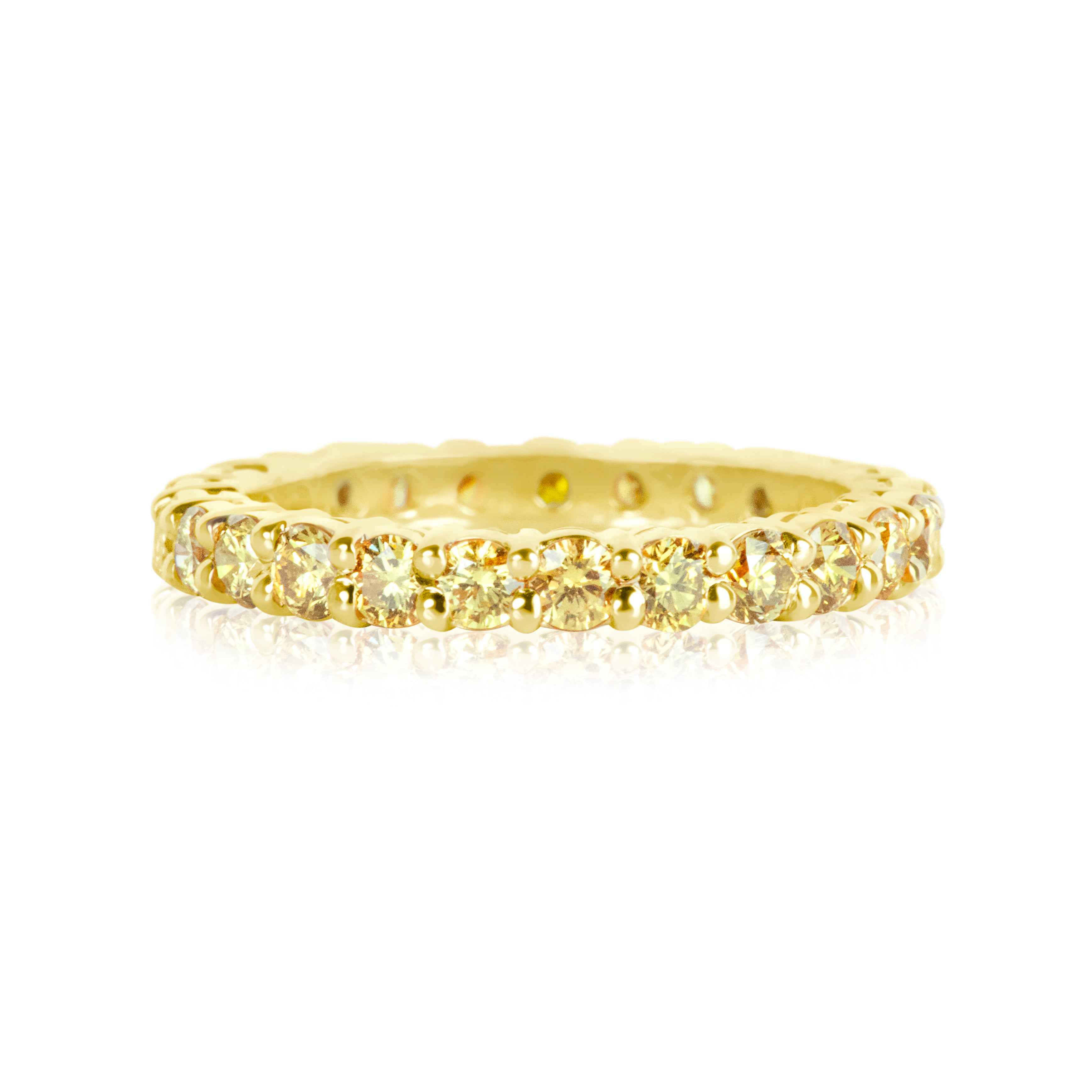 Canary diamond wedding deals band