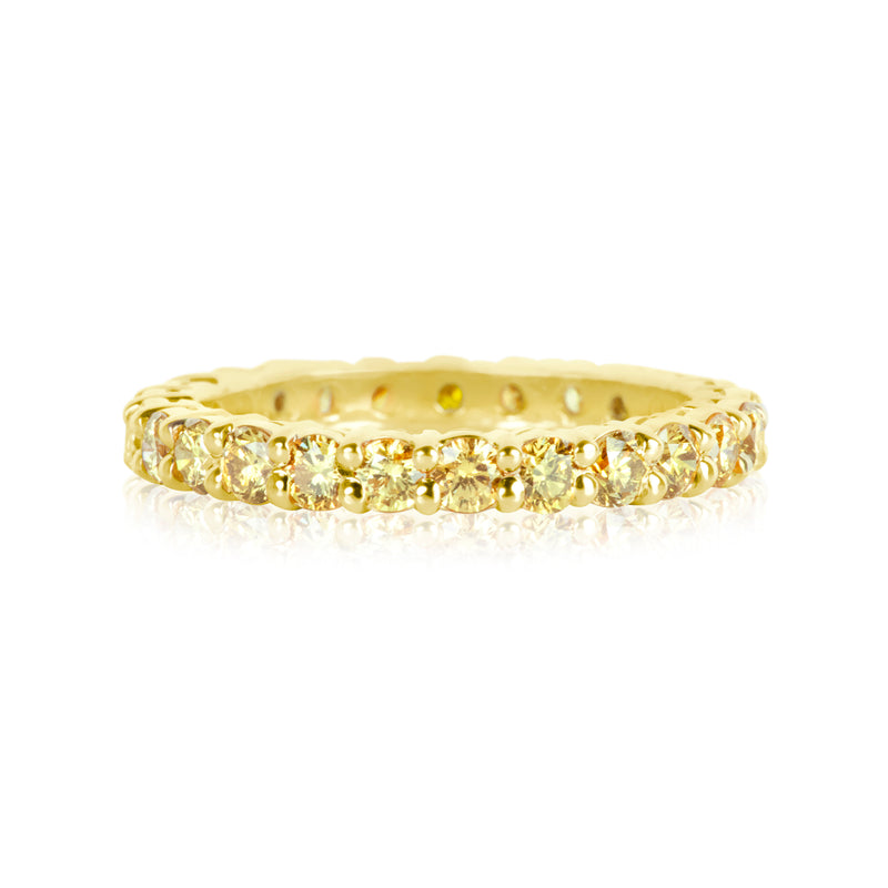Yellow Diamond Eternity Ring 18k Yellow Gold