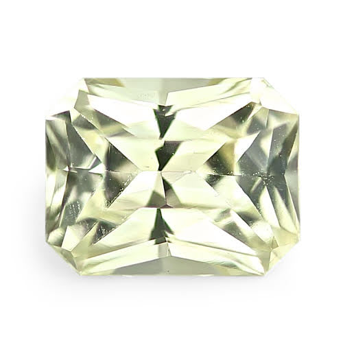 0.72	ct Yellow Radiant Cut Natural Sapphire Unheated