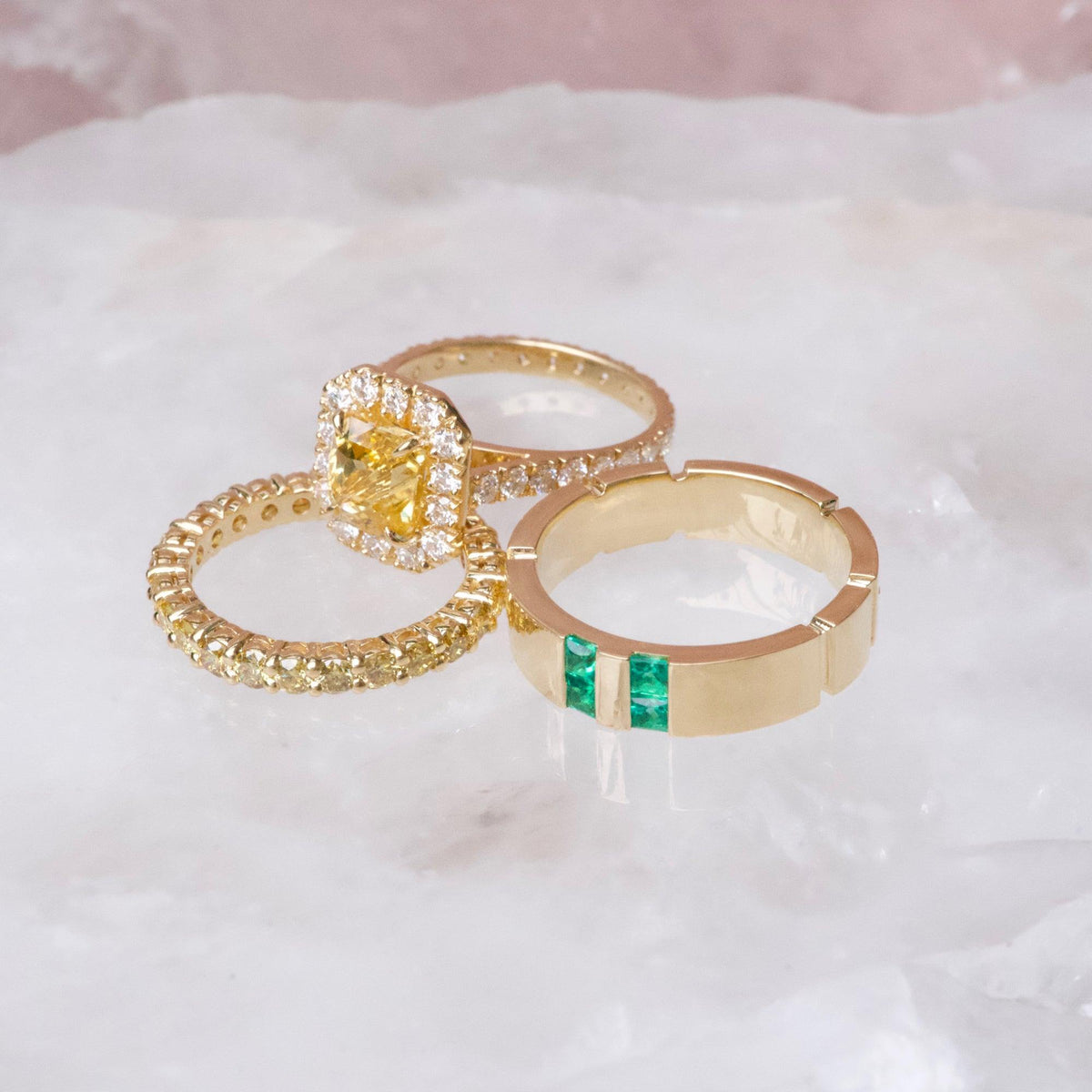 Yellow Diamond Eternity Ring 18k Yellow Gold
