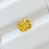 1.59 ct Vivid Yellow Sapphire Emerald Cut Natural Unheated