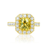 Unheated Yellow Sapphire Yellow Gold Engagement Ring
