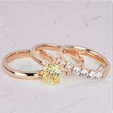 Yellow Sapphire Rose Gold Solitaire Engagement Ring