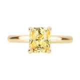 Yellow Sapphire Rose Gold Solitaire Engagement Ring