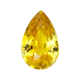 3.05 ct Yellow Sapphire Pear Shape Natural Heated Gemstones