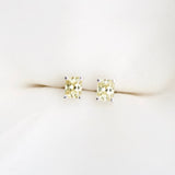 Yellow Sapphire White Gold Stud Earrings