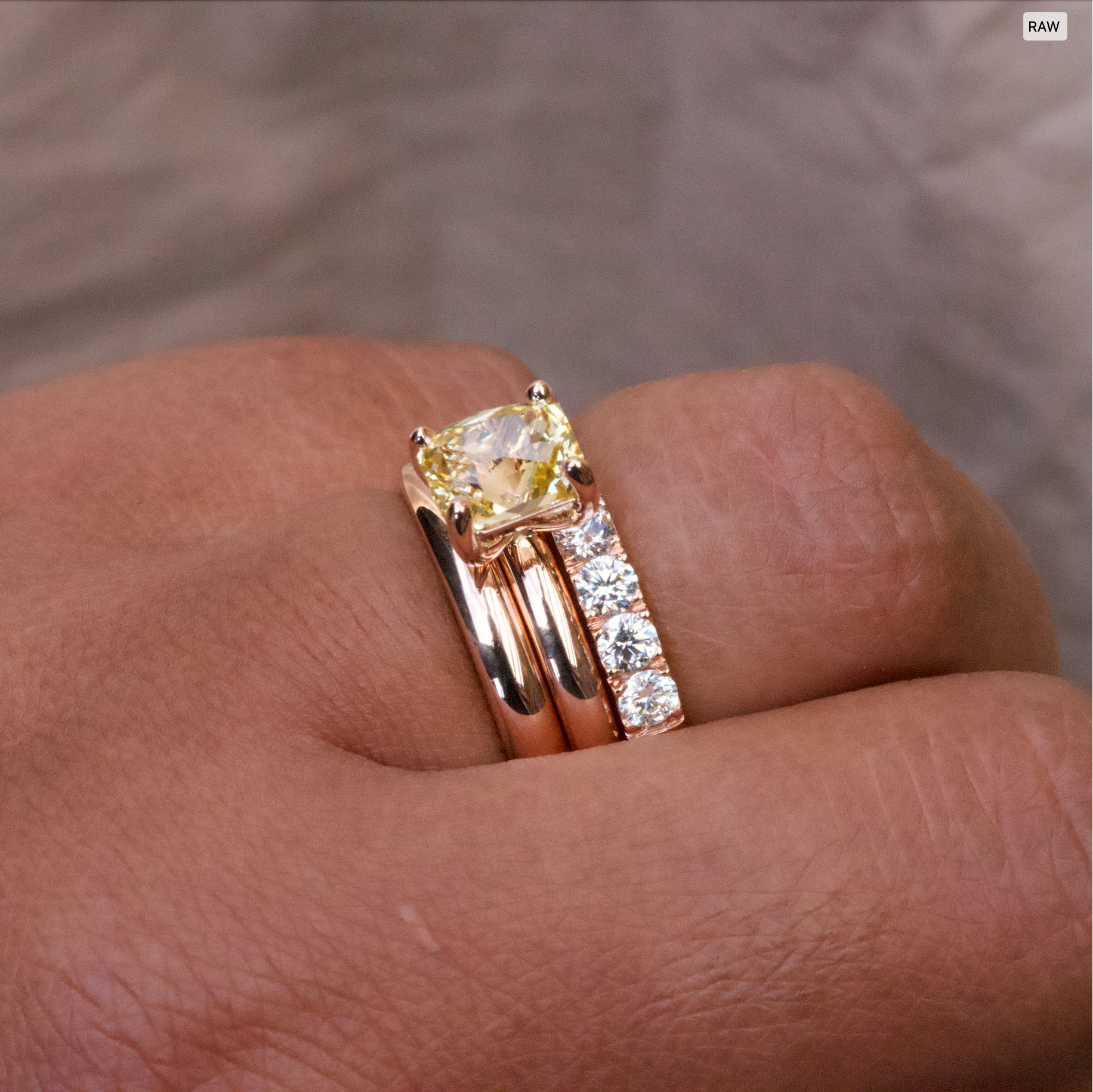 Yellow Sapphire Rose Gold Solitaire Engagement Ring