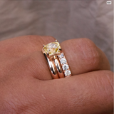 Yellow Sapphire Rose Gold Solitaire Engagement Ring