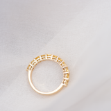 Yellow Sapphire Stacking Band Half Circle