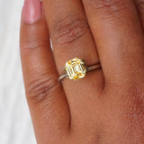 2.69 ct Ceylon Yellow Emerald Cut Sapphire GIA Certified Unheated