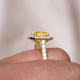 Unheated Yellow Sapphire Yellow Gold Engagement Ring