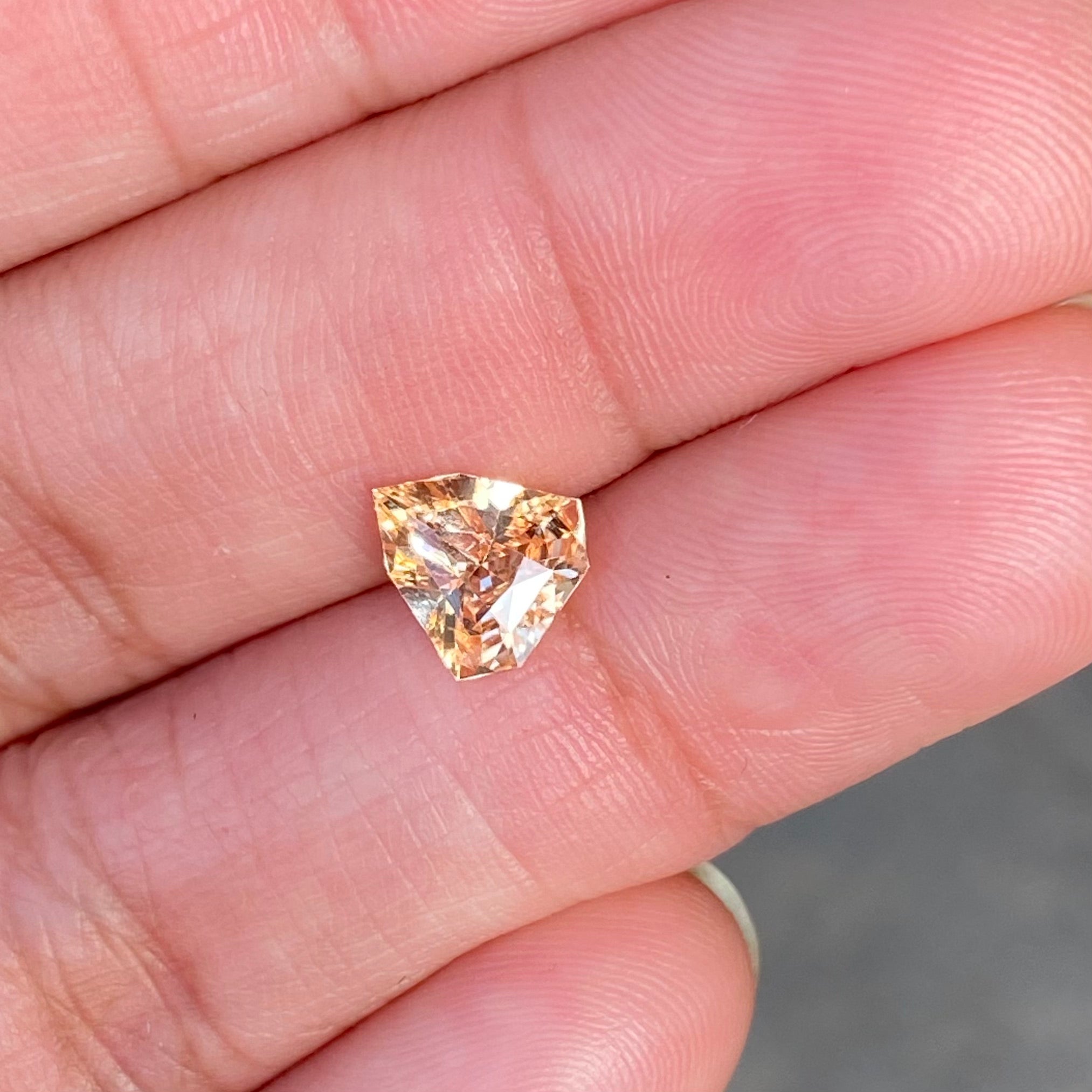 1.53 ct Ceylon Peach Sapphire Shield Cut Natural Heated
