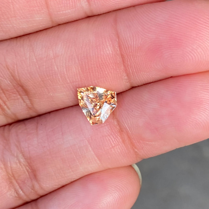 1.53 ct Ceylon Peach Sapphire Shield Cut Natural Heated
