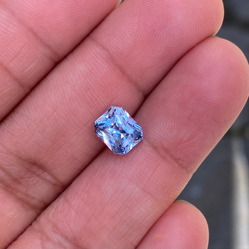 2.02 ct Ceylon Blue Sapphire Radiant Natural Unheated Gems