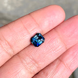 2.12 ct Teal Sapphire Emerald Cut Natural Unheated Gemstones