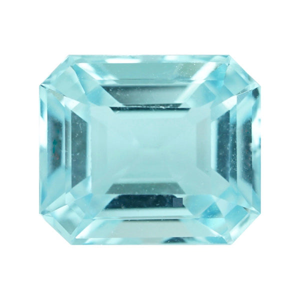 2.24 ct Aquamarine Lite Green Sapphire Emerald Cut Natural