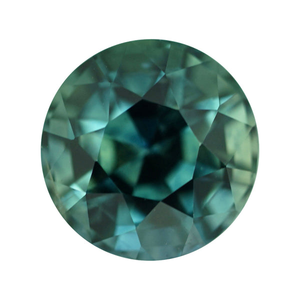 2.26 ct Teal Green Sapphire Round Natural Unheated Gemstones