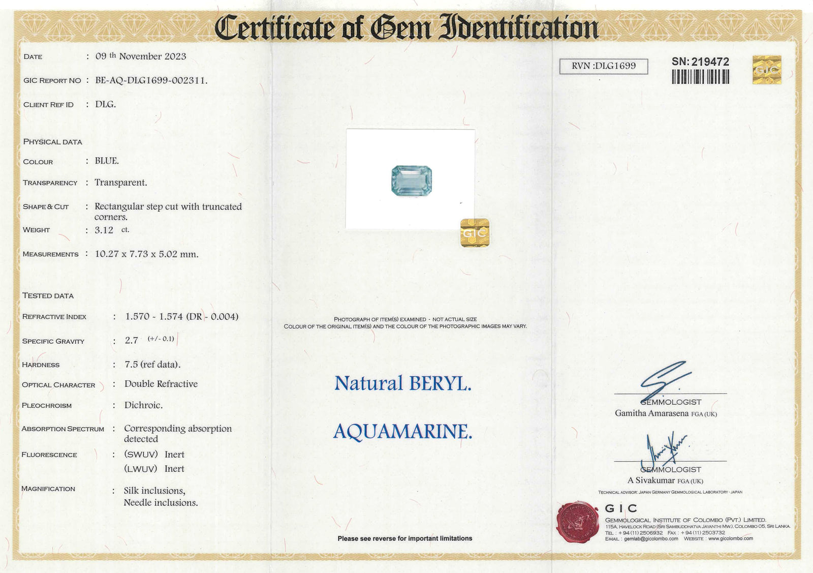 ct Seafoam Natural Aquamarine Large Light Blue Gemstones